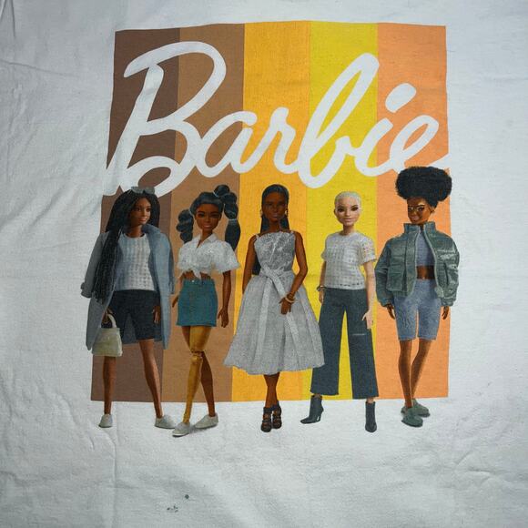 Mattel Womens Barbie Graphic Print T Shirt Top 2023 Cotton Plus Size 3X - Picture 2 of 6